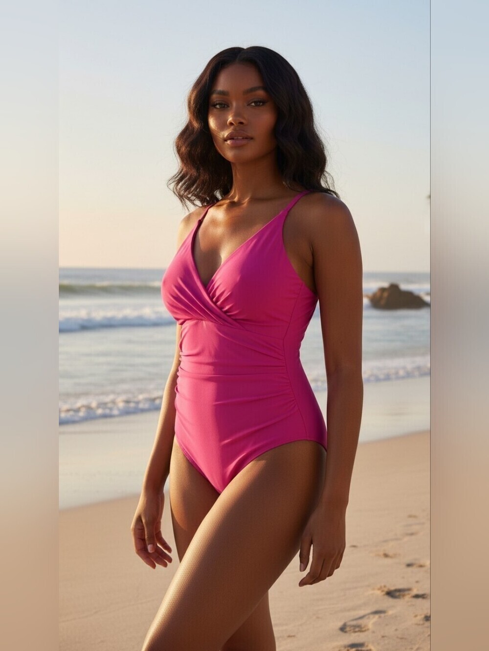 Beach Ready Pink One Piece Plus Size Swimsuit Size 3X